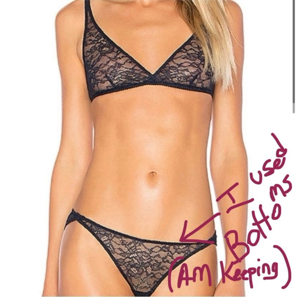 Only Hearts - Paloma Beach Bralette - Color: Navy Lace - Size Small - Bra Only